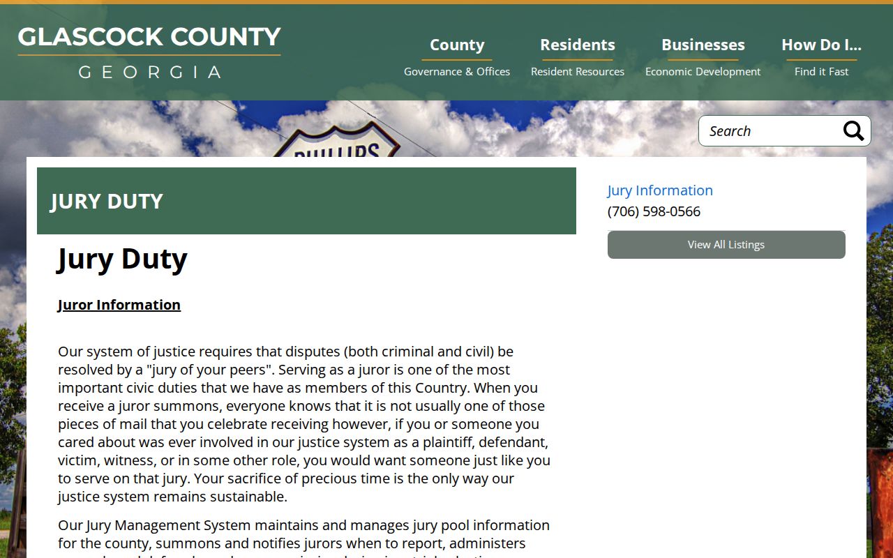 Glascock County court access and warrant records