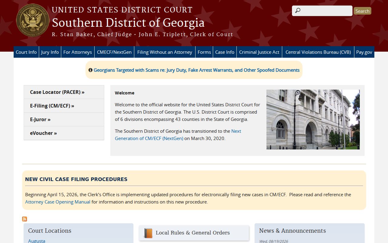 Glascock County most wanted federal court district resource